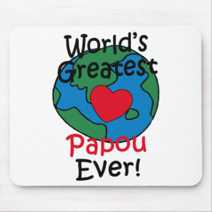Tapis De Souris Meilleur Papou du Monde Cœur