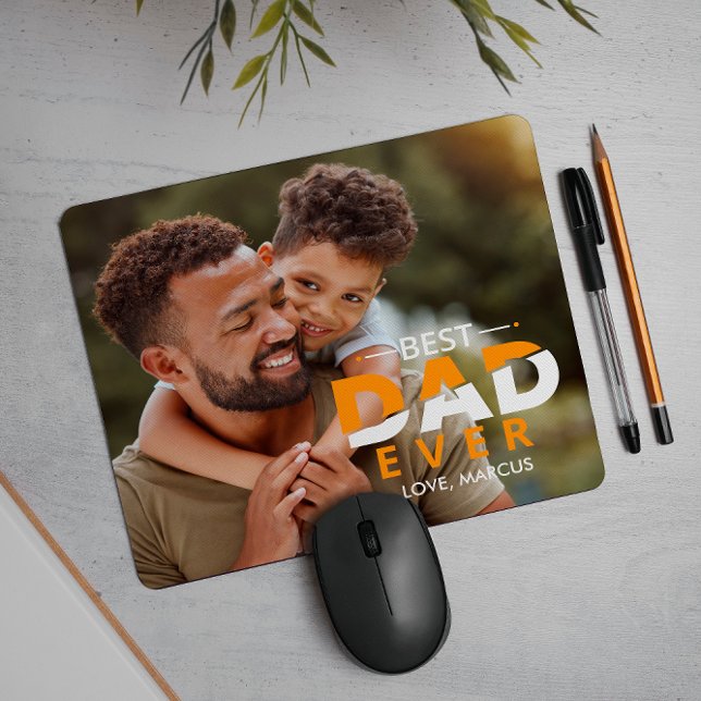 TAPIS DE SOURIS MEILLEUR PÈRE JAMAIS PERSONNALISÉ PHOTO ET NOM ORA (Créateur téléchargé)