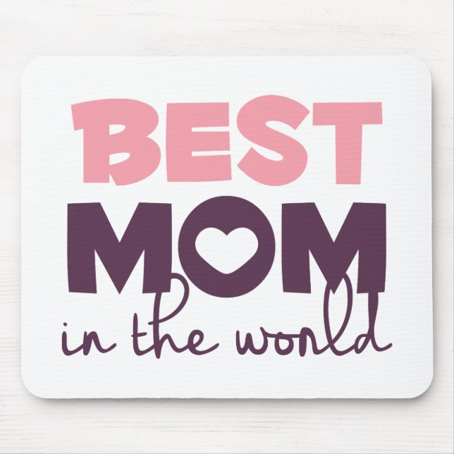 Tapis De Souris Meilleure maman du monde Fête des mères | Mousepad (Devant)