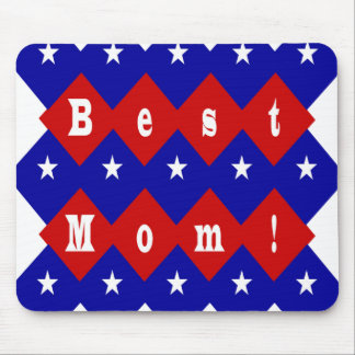 Tapis De Souris Meilleure maman en forme de diamant patriotique