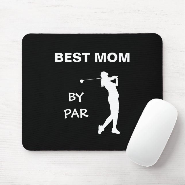 Tapis De Souris Meilleure Maman Par Par Golf Mommy Golfer Pun Fête (Avec souris)