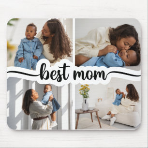 Tapis De Souris Meilleure Maman Personnalisée 4 Photo Collage