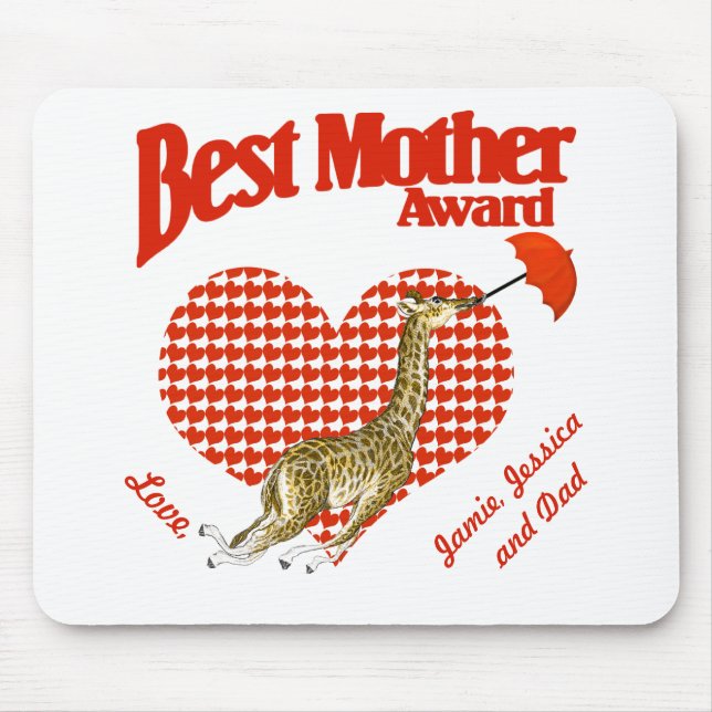Tapis De Souris Meilleure mère Prix Keepsaké (Devant)