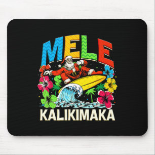 Tapis De Souris Mele Kalikimaka Noël Noël Noël Père Noël été Hawai