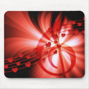 Tapis De Souris Mélodie Coeurs Mousepad