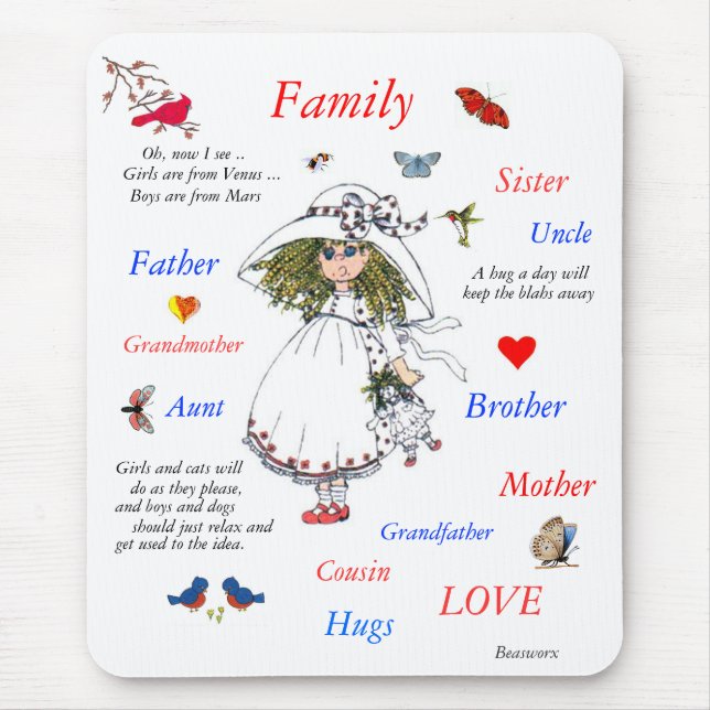 Tapis De Souris Membres de la famille (Devant)