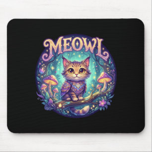 Tapis De Souris Mème de chat de hibou Meowl Rotation cérébrale Enf