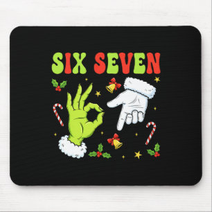 Tapis De Souris Mème de Noël Six Sept tendance 67 Xmas drôle Ch