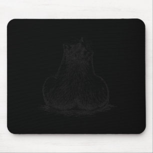 Tapis De Souris Mème de raton laveur drôle Sch Minimaliste Amoureu