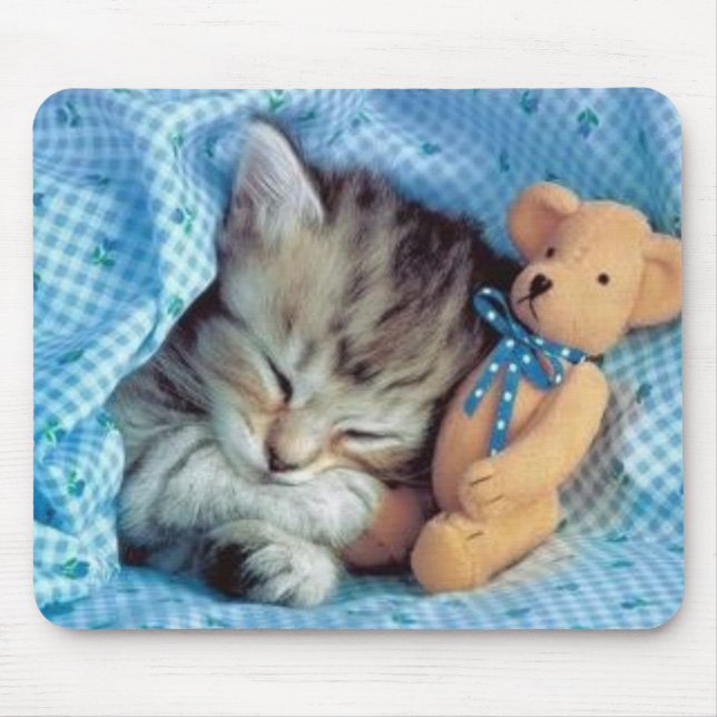 Tapis De Souris Même nounours d'amour de chatons (Devant)