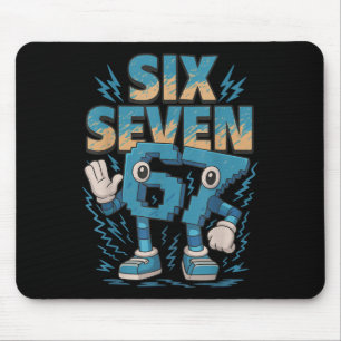 Tapis De Souris Mème pour enfants 67 Six Sept 6 7 Brainrot italien