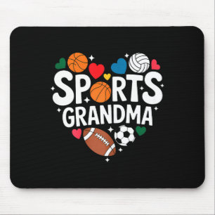 Tapis De Souris Mémé sportive petits-enfants athlétiques grand-mèr