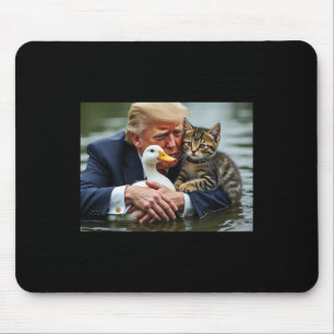 Tapis De Souris Mèmes drôles de chat et de canard Trump Noël Hallo