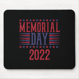 Tapis De Souris Memorial Day 2022 Vintage Patriotique Vétéran Homm