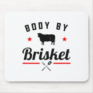 Tapis De Souris Mens Drôle Barbecue Corps Par Brisket Griller Ou F