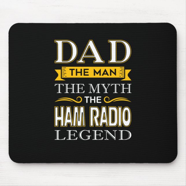 Tapis De Souris Mens Ham Radio Papa Chemises Cadeaux pour les papa (Devant)
