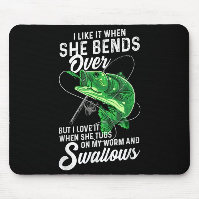 Tapis De Souris Mens Je l'aime quand elle se penche sur les cadeau (Devant)