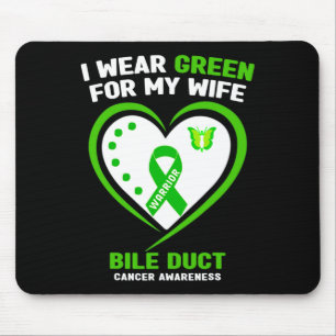 Tapis De Souris Mens Je Porte Vert Pour Ma Femme Bile Ducky Cancer
