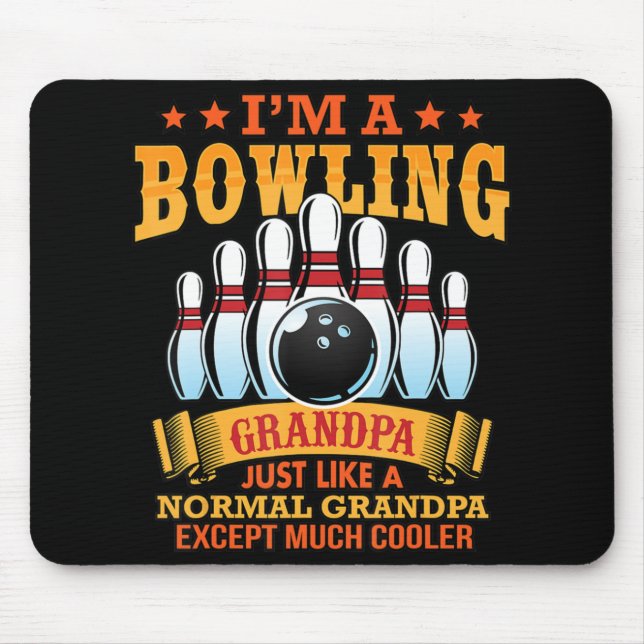 Tapis De Souris Mens Je Suis Un Grand-Père De Bowling Comme Un Gra (Devant)