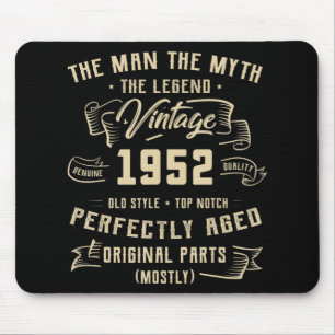 Tapis De Souris Mens Man Myth Legend 1952 70th Birthday Tee For 70