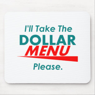 Tapis De Souris MENU Mousepad du DOLLAR