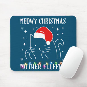 Tapis De Souris Meowa Catmas Mère Fluffer Funny Chat Noël