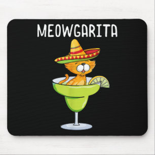 Tapis De Souris Meowgarita - Cinco De Mayo Margarita Amoureux des 