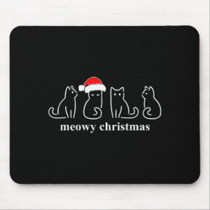 Tapis De Souris Meowy Catmas Chat Noël Mignon Chatons Chats Père N