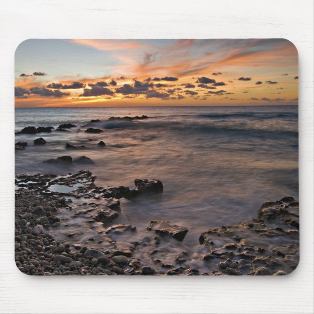 Tapis De Souris Mer des Caraïbes, îles Caïmanes.  Ondes écrasantes (Devant)