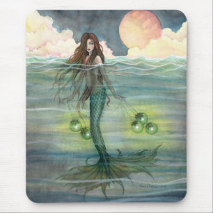 Tapis De Souris "Mer Illuminée" Sirène Mousepad