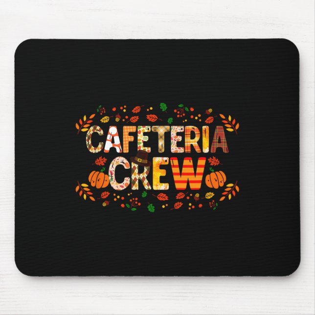 Tapis De Souris Merci Cafétéria Crew Automne Citrouille Merci (Devant)