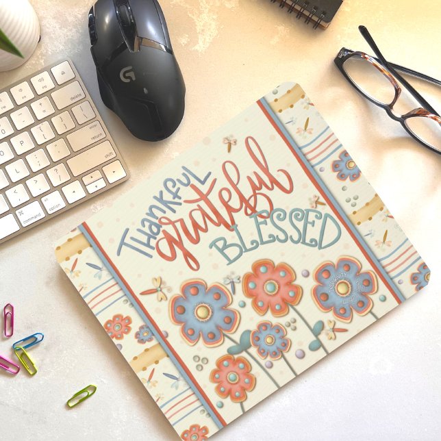 Tapis De Souris Merci gracieux bienheureux dragonfly florale amusa (Inspirivity Blessed, floral, dragonfly, mouse pad
)