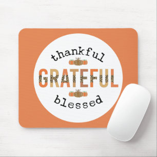 Tapis De Souris Merci Grateful Blessé mignon automne Thanksgiving