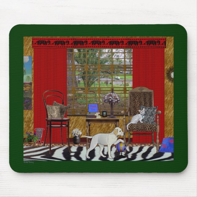 Tapis De Souris Merci Mousepad de jungle/jardin (Devant)