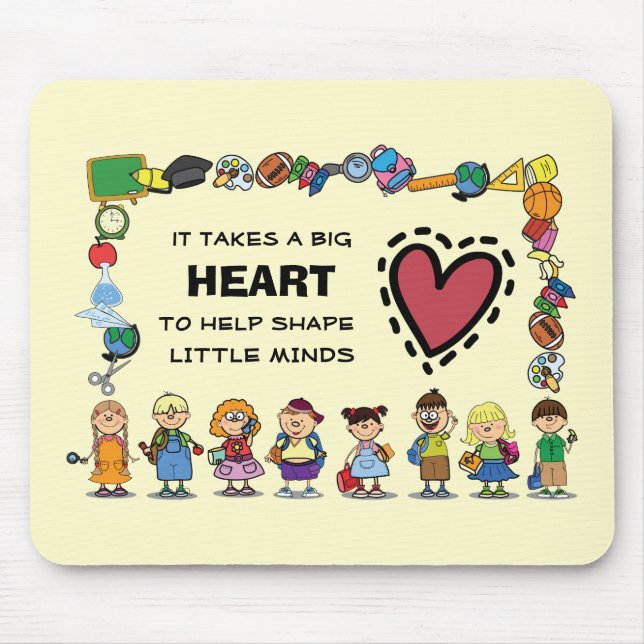 Tapis De Souris Merci, professeur. Cadeau scolaire pour enfants (Devant)