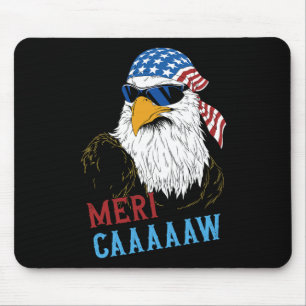 Tapis De Souris Mericaaaaaw Eagle Mulle 4 Juillet États-Unis Améri
