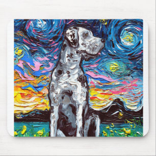 Tapis De Souris Merle Great Dane Starry Night Impressionniste Chie
