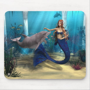 Tapis De Souris Mermaid et Dolphin