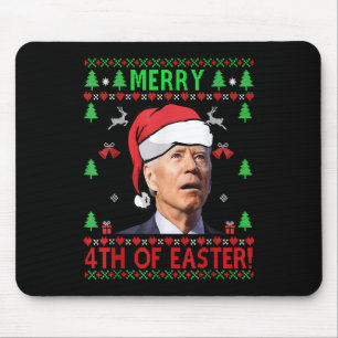 Tapis De Souris Merry 4th Of Easter Funny Joe Biden Christmas