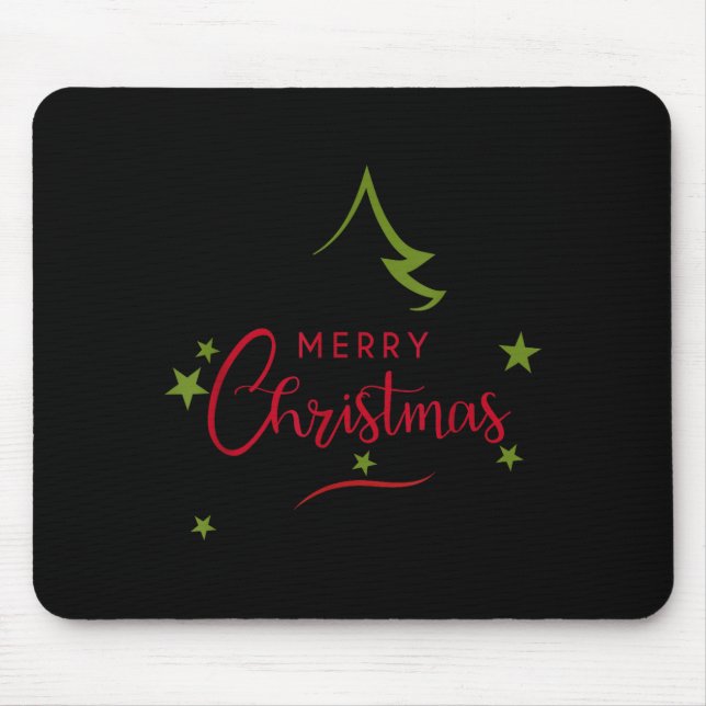 Tapis De Souris Merry Christmas - Christmas Tree - Merry Christmas (Devant)