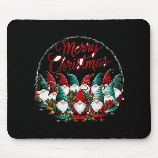 Tapis De Souris Merry Christmas Gnomes T Shirt  (Devant)
