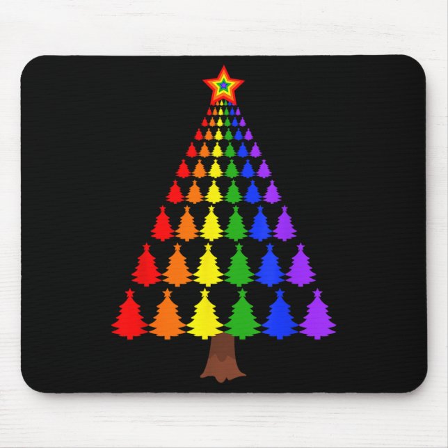 Tapis De Souris Merry Christmas Santa Human Lgbt Gay Pride Flag Xm (Devant)
