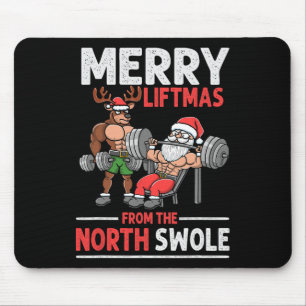 Tapis De Souris Merry Liftmas De North Swole Muscle Père Noël Poid