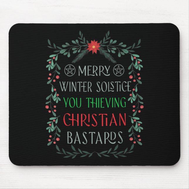 Tapis De Souris Merry Winter Solstice You Thieving Christian S  (Devant)