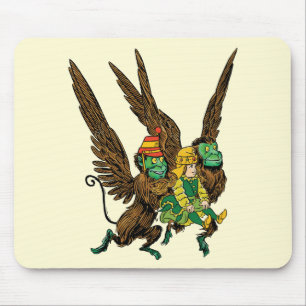 Tapis De Souris Merveilleux Magicien d'Oz, Dorothy, Mauvais Singes