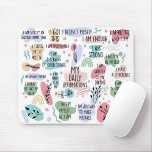Tapis De Souris Mes Affirmations quotidiennes
