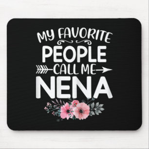 Tapis De Souris Mes Gens Favoris M'Appelent Nena Mignonne Rose Flo