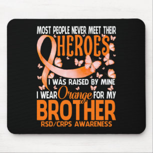 Tapis De Souris Mes Héros Je Porte Orange Pour Mes Frères Crps Rsd