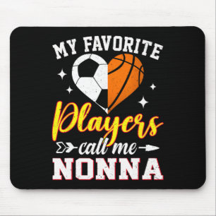 Tapis De Souris Mes joueurs de soccer basket préférés m'appellent