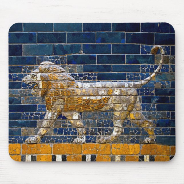 Tapis De Souris Mésopotamie ancienne : Babylone Lion pavé souris (Devant)